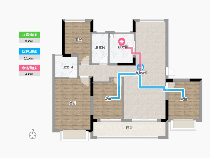 浙江省-杭州市-滨运锦上湾-108.41-户型库-动静线