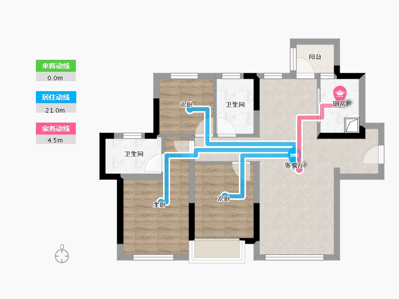 四川省-成都市-东原江山印月-67.81-户型库-动静线