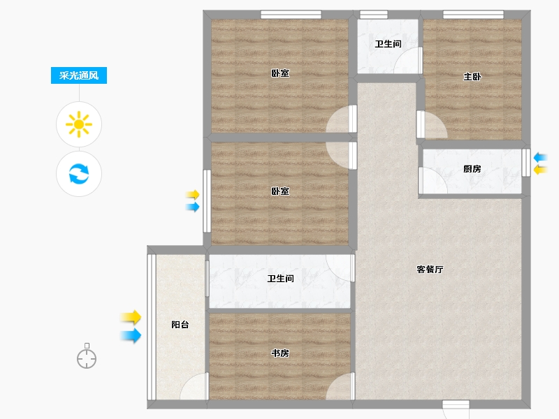 广东省-深圳市-合正锦湖逸园-99.31-户型库-采光通风