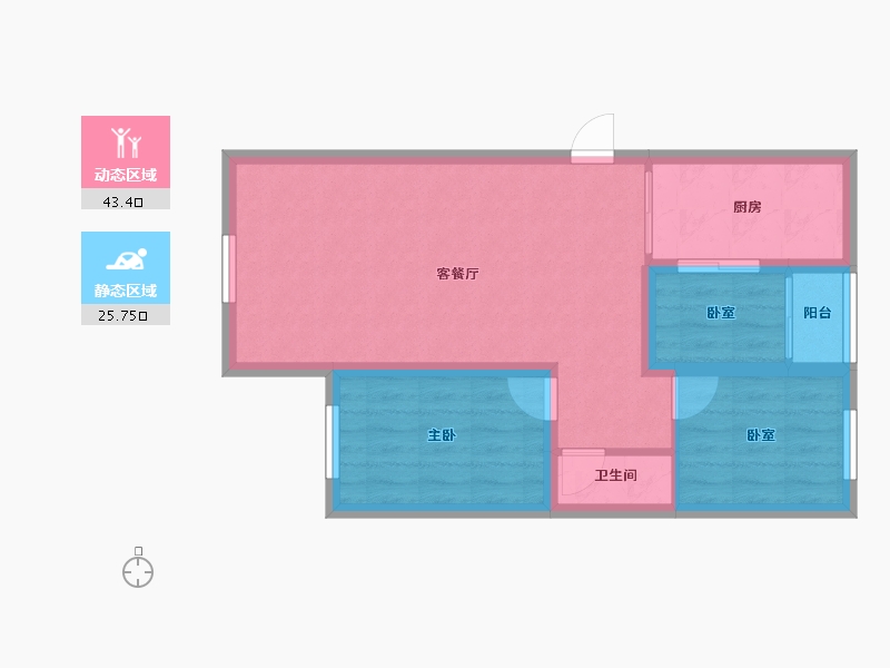 广东省-深圳市-汇龙苑-61.58-户型库-动静分区