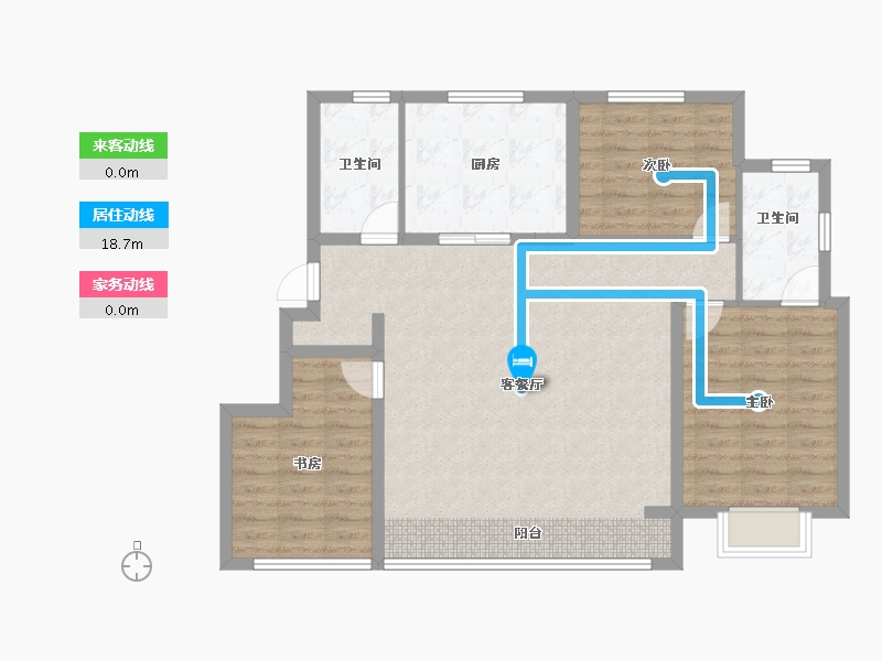 天津-天津市-蘭园-98.50-户型库-动静线