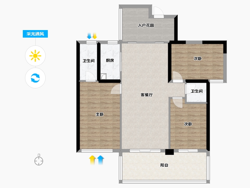 湖北省-十堰市-国瑞文旅城-87.62-户型库-采光通风