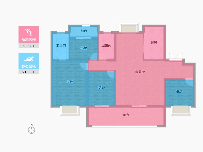 浙江省-杭州市-靖淞西湖宸央-110.40-户型库-动静分区