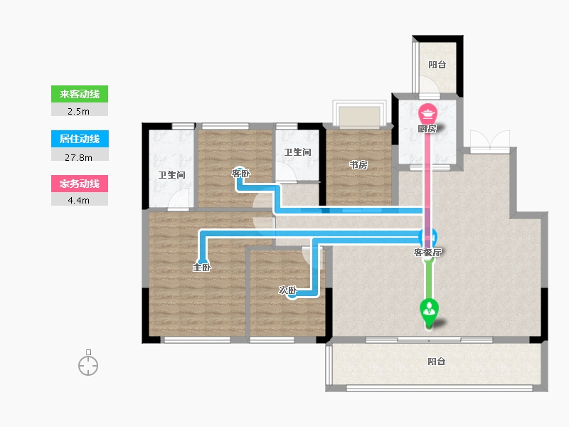 四川省-成都市-远大东安云锦-120.67-户型库-动静线