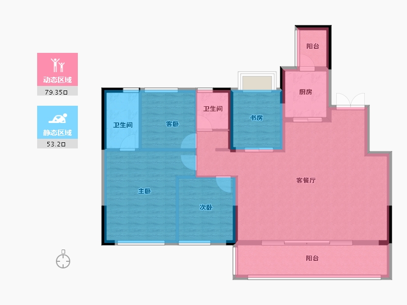 四川省-成都市-远大东安云锦-120.67-户型库-动静分区