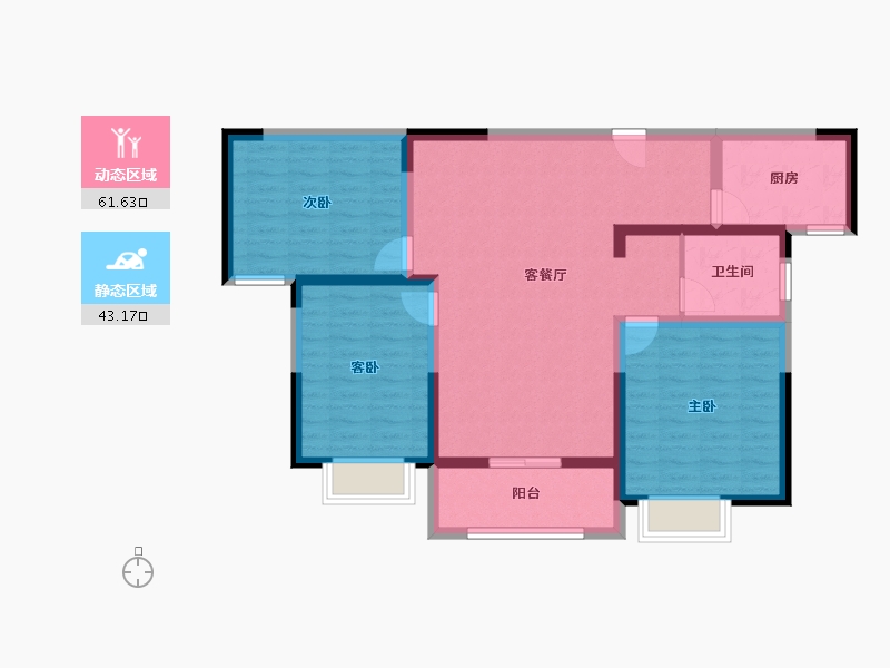 河南省-郑州市-商都阜园-93.60-户型库-动静分区