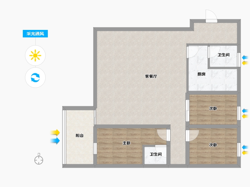 广东省-深圳市-合正锦湖逸园-91.01-户型库-采光通风