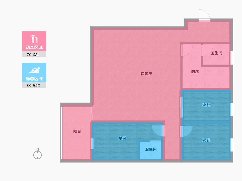 广东省-深圳市-合正锦湖逸园-91.01-户型库-动静分区