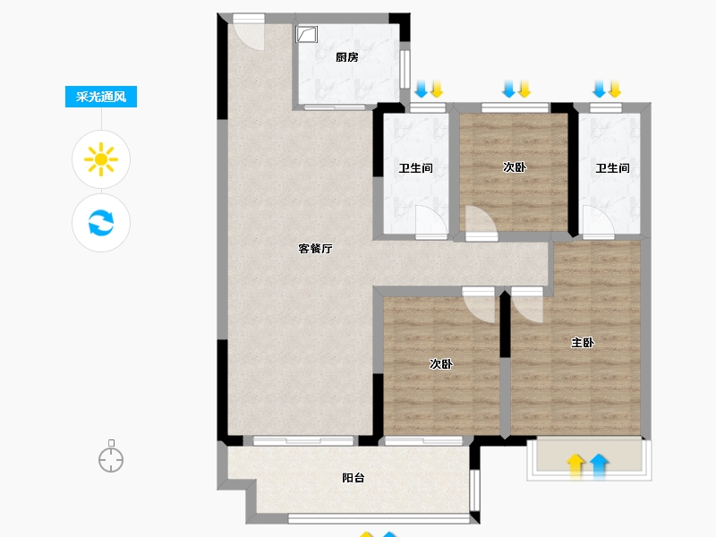 河南省-南阳市-新野建业城-92.22-户型库-采光通风