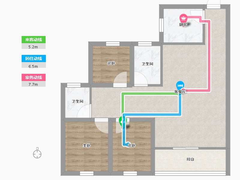 广东省-深圳市-鸿翔花园-67.34-户型库-动静线