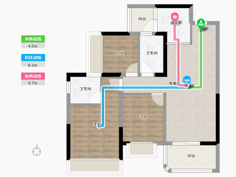 四川省-成都市-天府星萃里-73.76-户型库-动静线