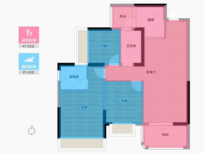 四川省-成都市-天府星萃里-73.76-户型库-动静分区