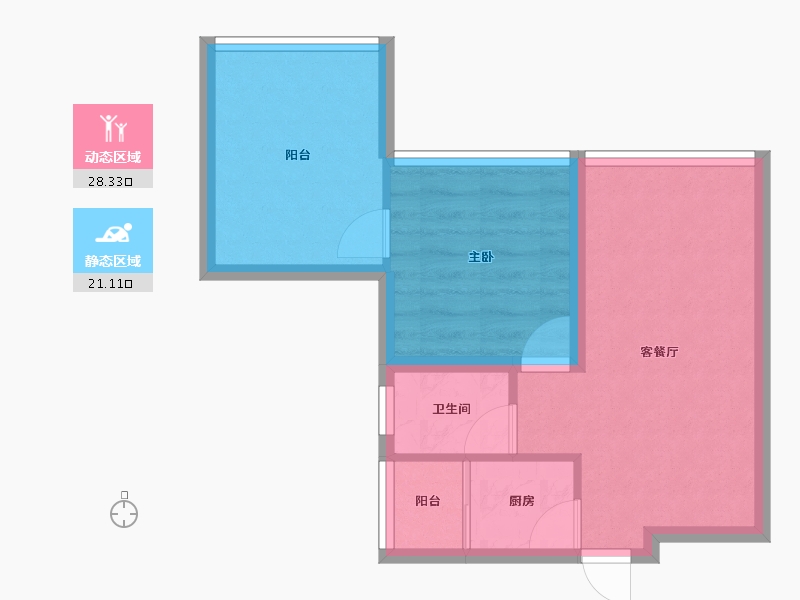 广东省-深圳市-风格名苑-43.66-户型库-动静分区