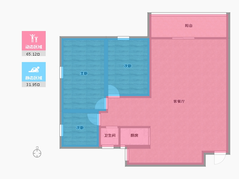 广东省-深圳市-同乐大厦-87.64-户型库-动静分区