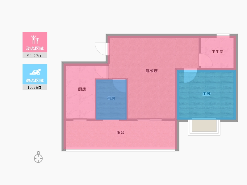 广东省-深圳市-合正瑞园-55.50-户型库-动静分区