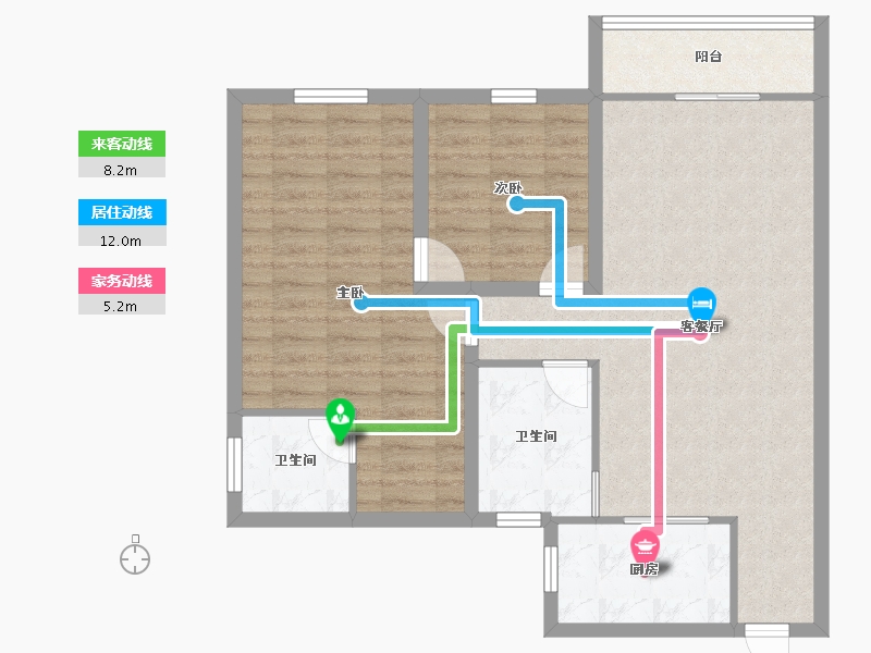 广东省-深圳市-东方海雅居-83.55-户型库-动静线