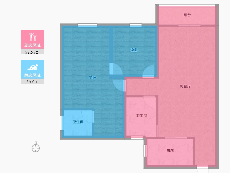 广东省-深圳市-东方海雅居-83.55-户型库-动静分区