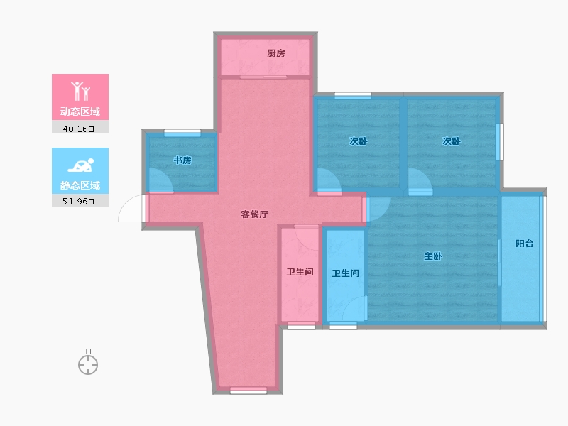 广东省-深圳市-怡园大厦-81.59-户型库-动静分区