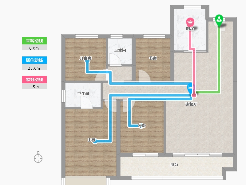 河北省-廊坊市-绿地光屿森林-98.45-户型库-动静线