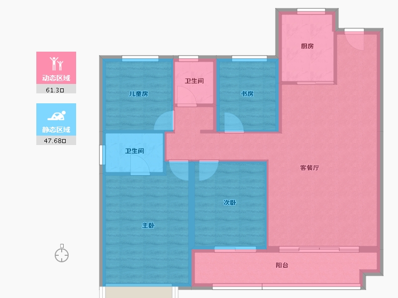 河北省-廊坊市-绿地光屿森林-98.45-户型库-动静分区