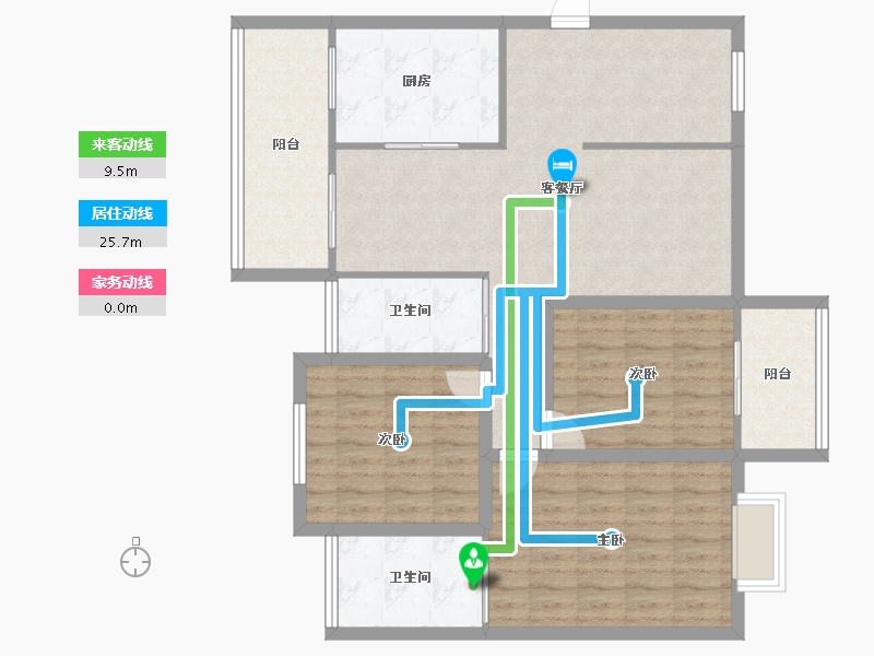 广东省-深圳市-鸿翔花园-106.48-户型库-动静线