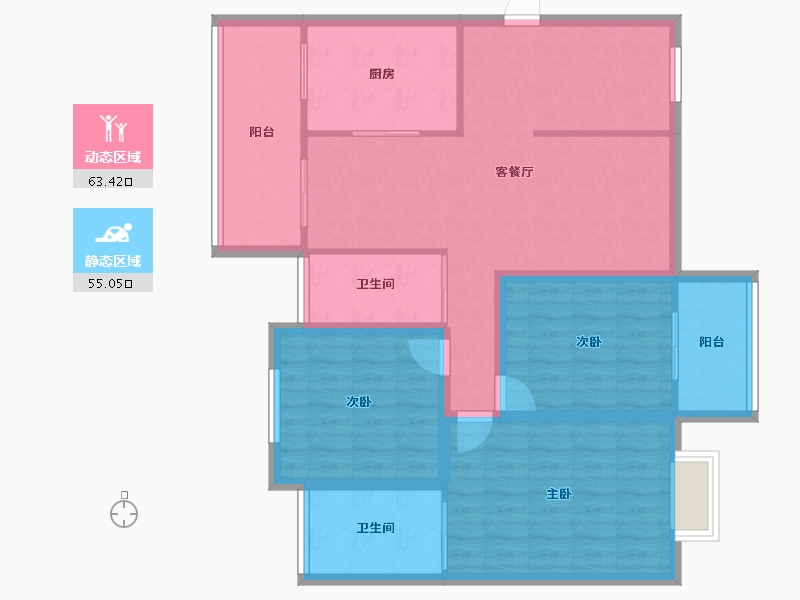 广东省-深圳市-鸿翔花园-106.48-户型库-动静分区