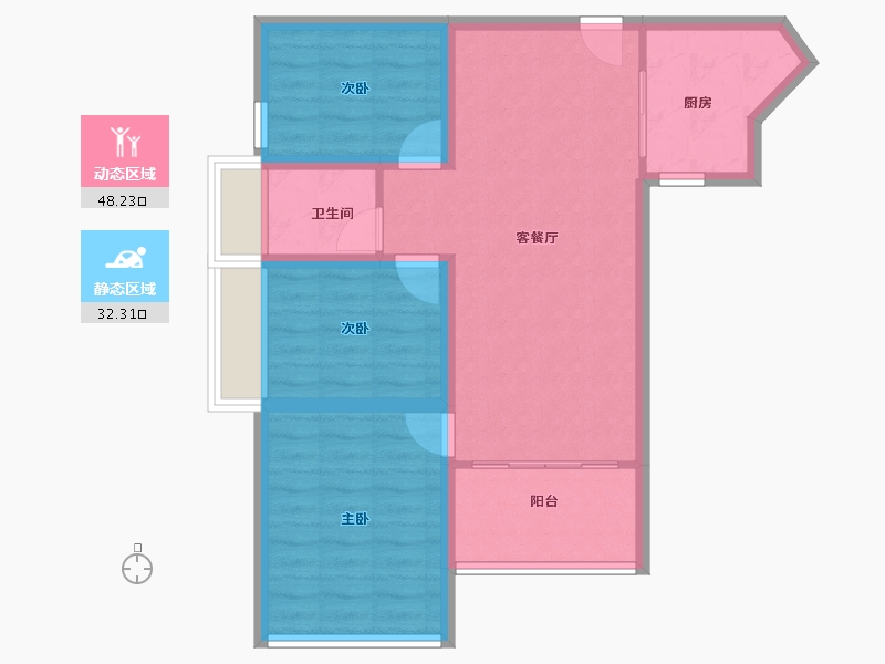 广东省-深圳市-英郡年华(三期商住楼)-71.87-户型库-动静分区