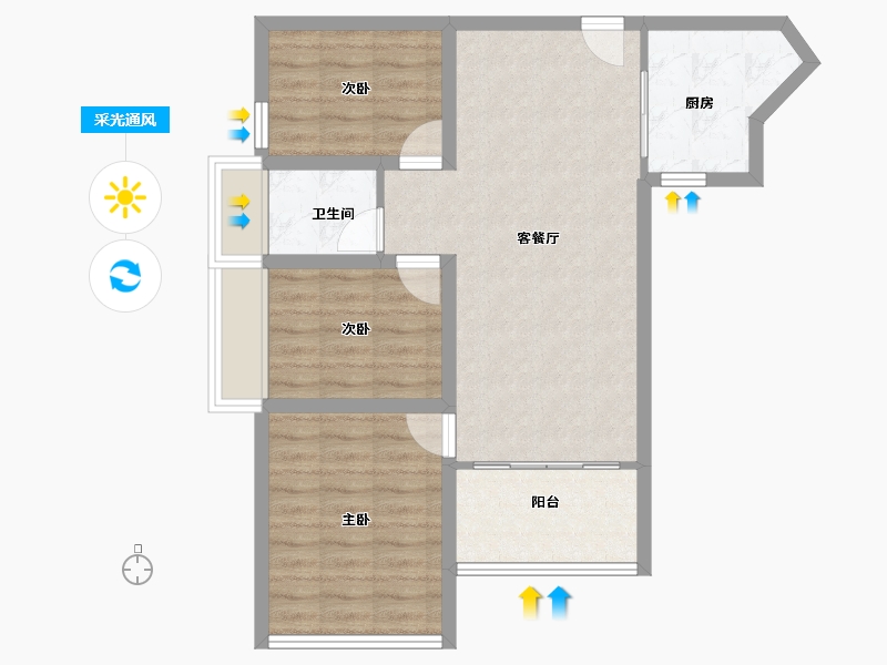 广东省-深圳市-英郡年华(三期商住楼)-71.87-户型库-采光通风