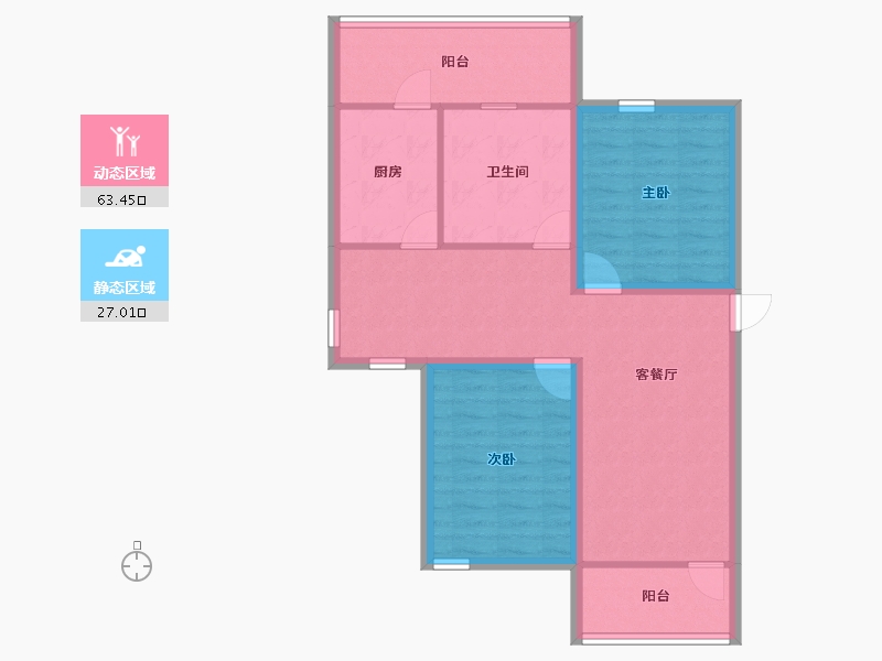 广东省-深圳市-南油生活区(B区)-80.91-户型库-动静分区