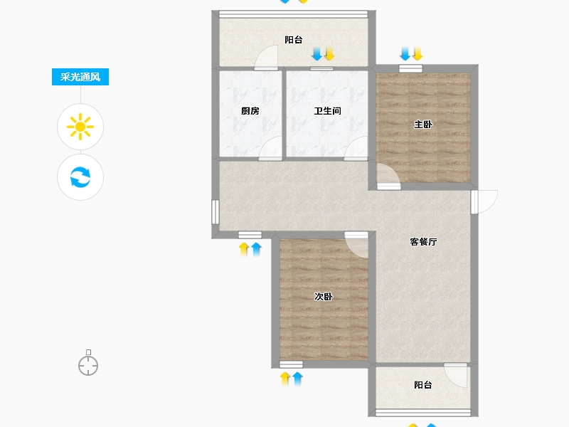 广东省-深圳市-南油生活区(B区)-80.91-户型库-采光通风