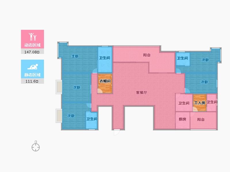 广东省-深圳市-锦绣花园四期-248.00-户型库-动静分区