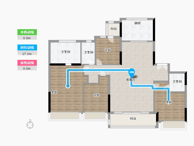 浙江省-杭州市-建发云启之江-134.40-户型库-动静线