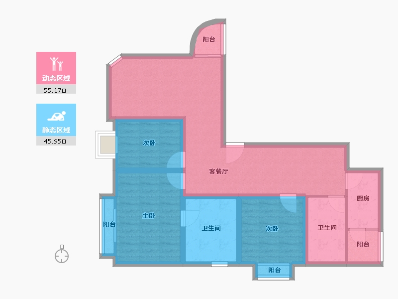 广东省-深圳市-荔秀华庭-89.44-户型库-动静分区