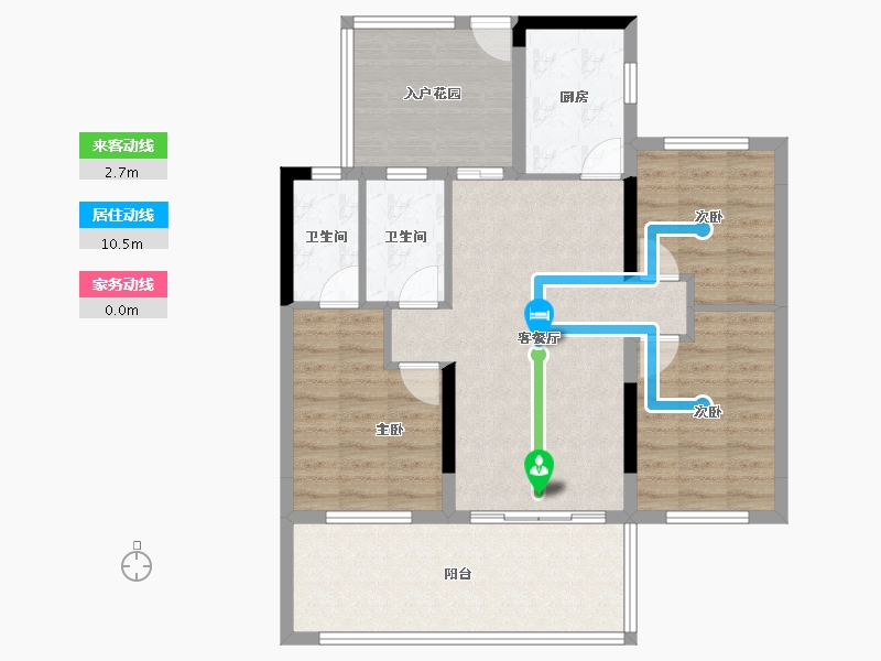 湖北省-十堰市-寿康·华悦府-90.70-户型库-动静线