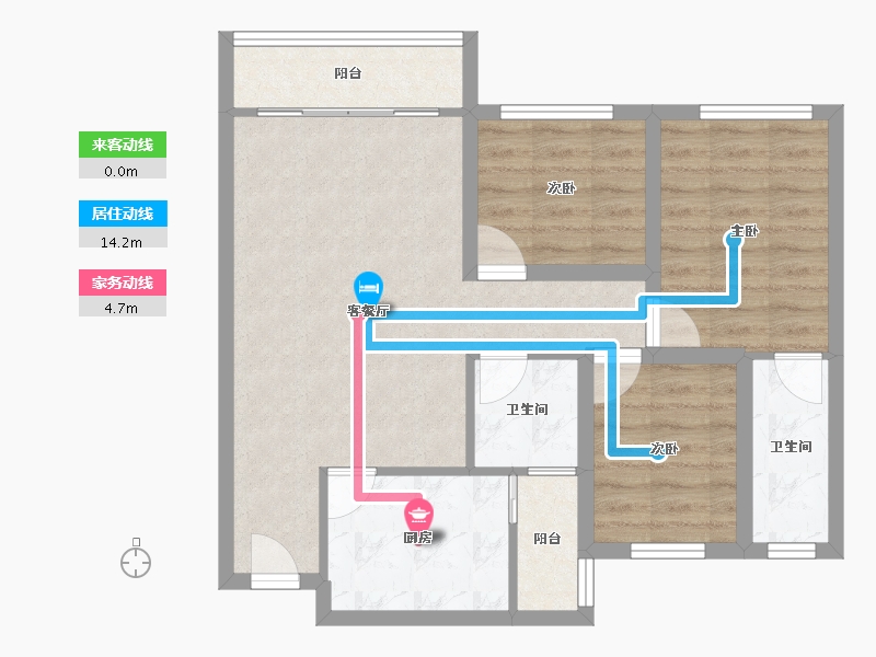 广东省-深圳市-嘉景苑-72.93-户型库-动静线