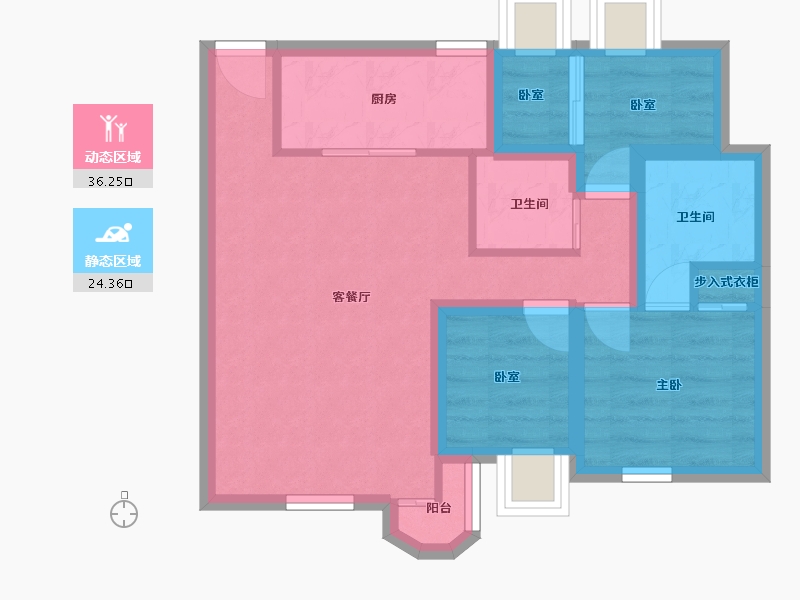 广东省-深圳市-海岸明珠-52.45-户型库-动静分区