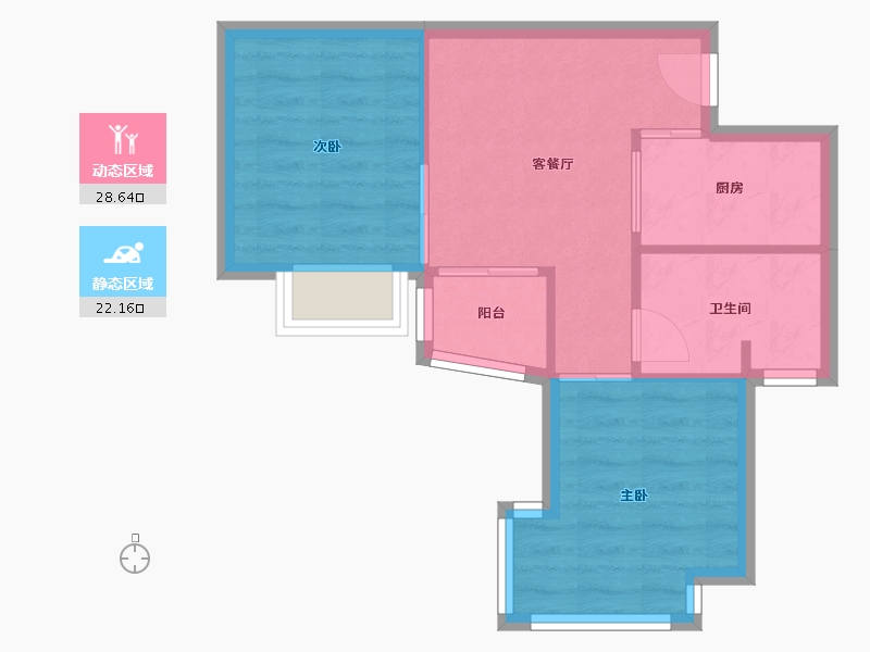 广东省-深圳市-缔梦园三期-44.50-户型库-动静分区