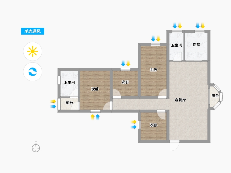 广东省-深圳市-常丰花园-82.68-户型库-采光通风