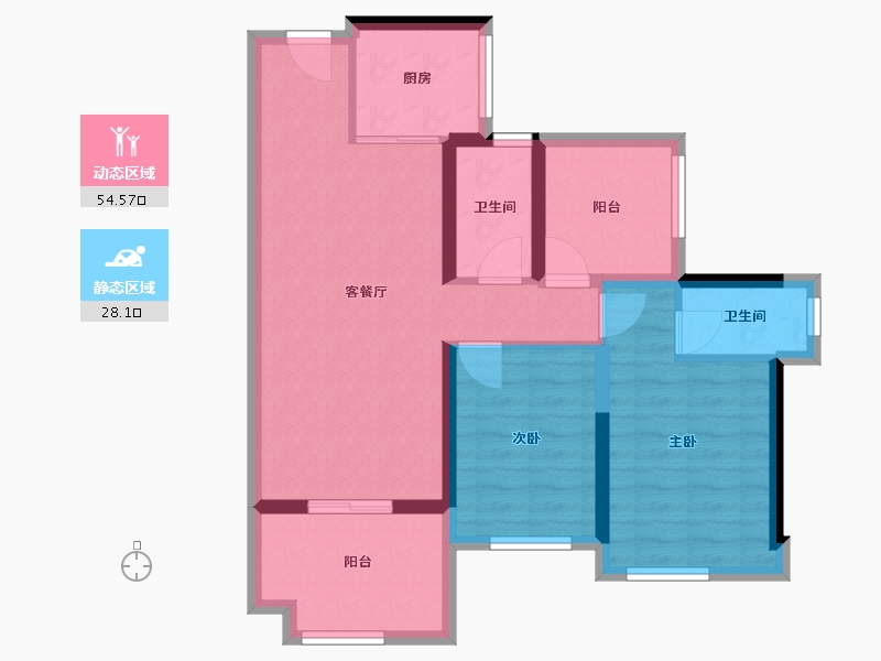 广东省-湛江市-城发·润璟湾-72.99-户型库-动静分区