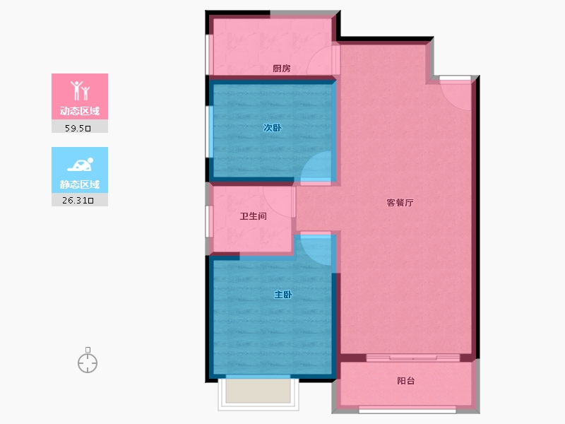 陕西省-咸阳市-纺南城-77.00-户型库-动静分区