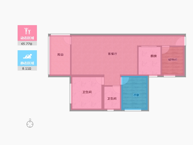 广东省-深圳市-桑泰丹华一期-65.60-户型库-动静分区