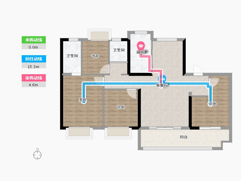 福建省-福州市-平潭碧桂园雲顶-112.01-户型库-动静线