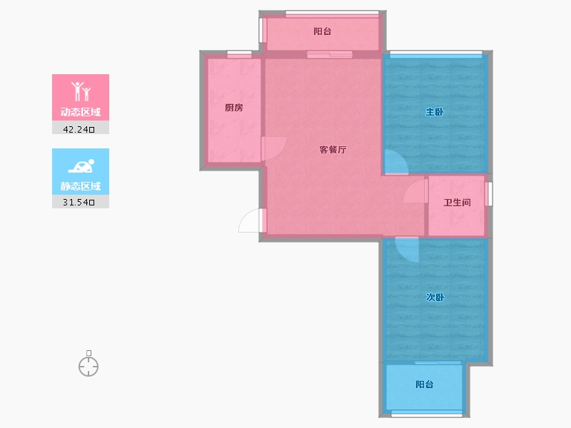 湖北省-武汉市-前进嘉园-B区-75.20-户型库-动静分区