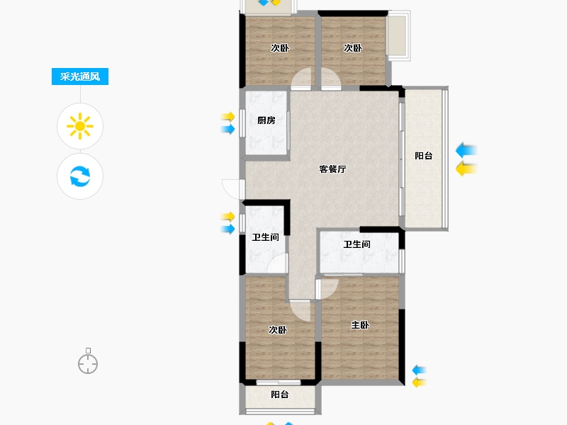 福建省-福州市-滨海金茂智慧科学城-110.00-户型库-采光通风