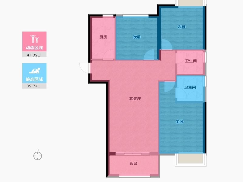 福建省-福州市-名城银河湾-79.01-户型库-动静分区