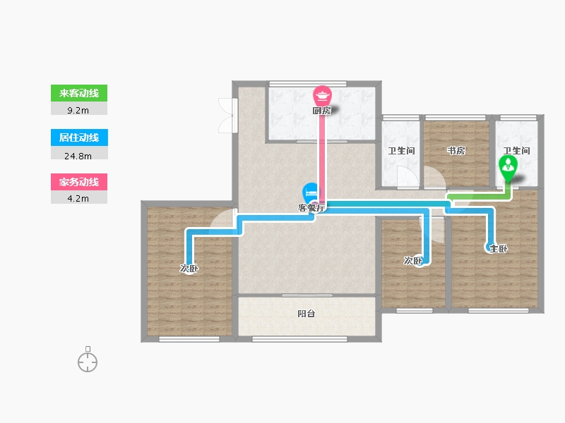 陕西省-西安市-金湾·沣河十里-134.00-户型库-动静线