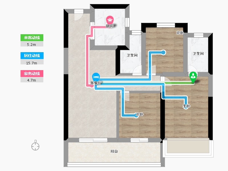 浙江省-杭州市-建发云启之江-52.00-户型库-动静线