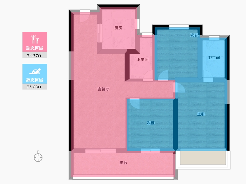 浙江省-杭州市-建发云启之江-52.00-户型库-动静分区