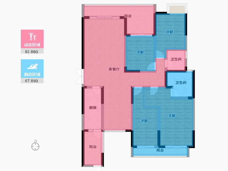 四川省-成都市-优品道-133.99-户型库-动静分区