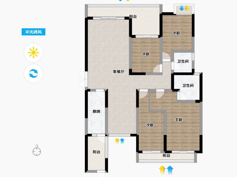 四川省-成都市-优品道-133.99-户型库-采光通风